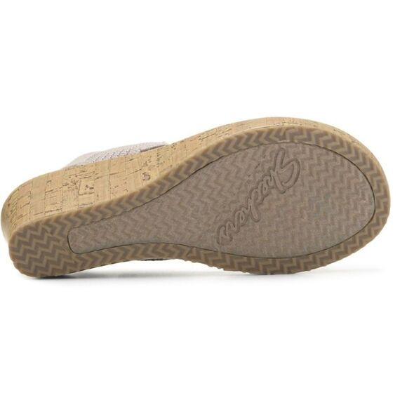 SKECHERS LUXE FOAM WOMEN’S BEVERLEY SHEER GLOW WEDGE SANDAL - Picture 16 of 16